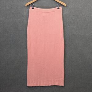 Vtg Maxi Skirt Womens Large Knit Sweater Silk Angora Quiet Luxury Timeless